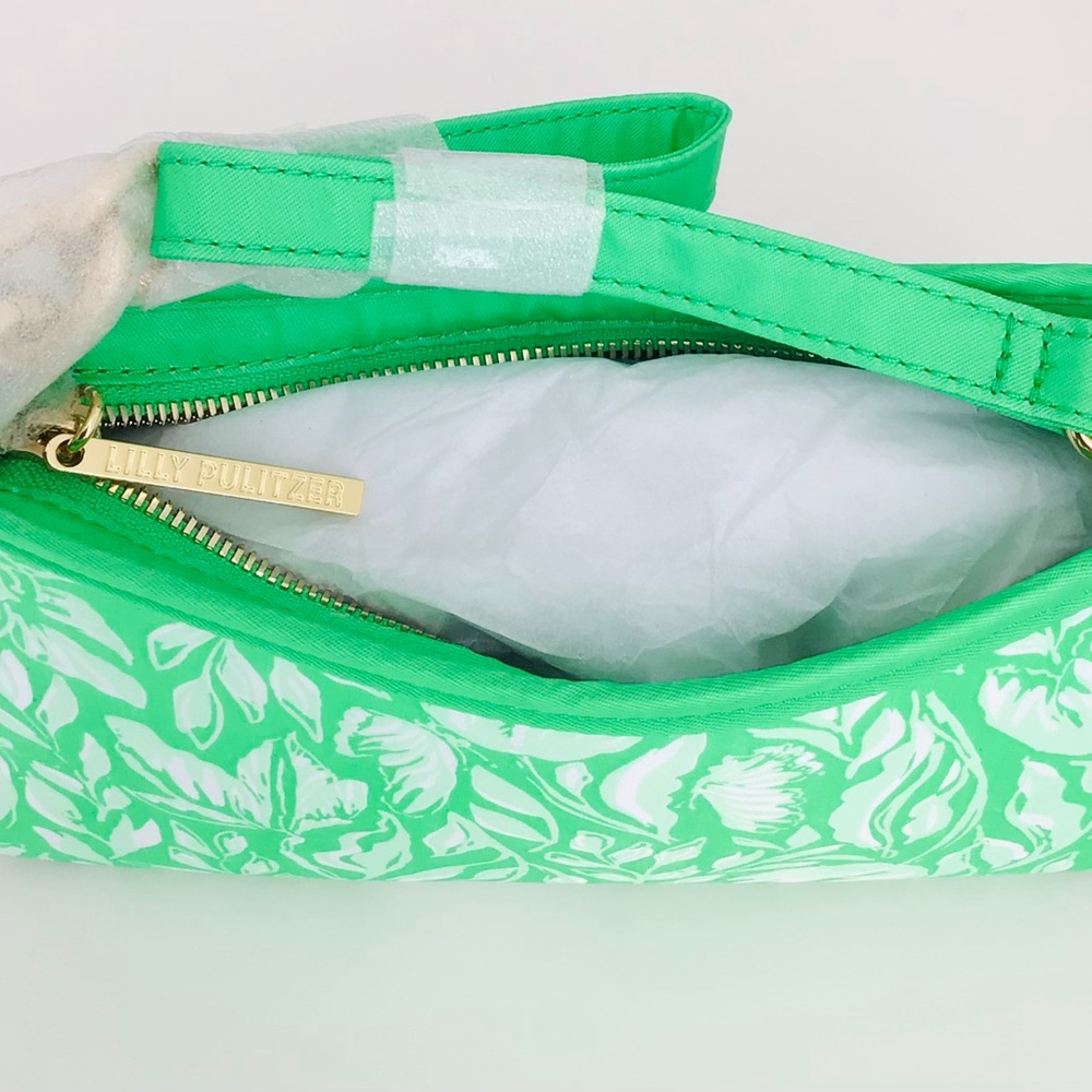 Lilly Pulitzer Lidiya Dress And Tamara Shoulder Bag-Green White Tulips NWT Inpac - Picture 11 of 13